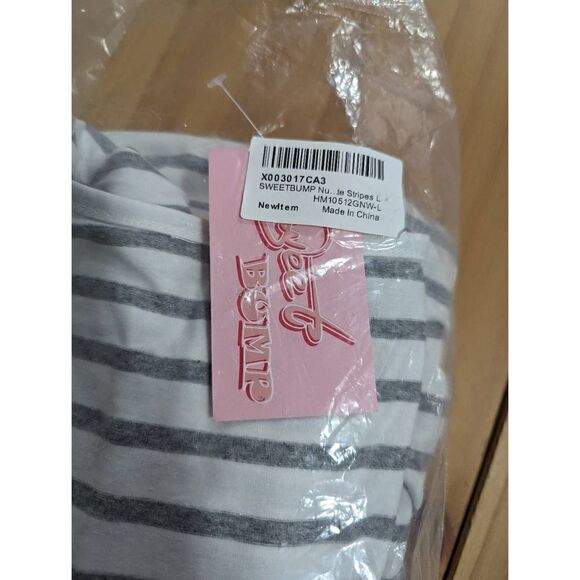 Sweet Bump striped gray long sleeve shirt size Large - Picture 4 of 4